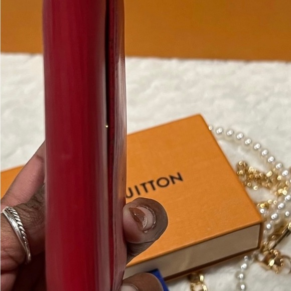 Authentic Louis Vuitton Red Epi Wallet - Picture 6 of 11
